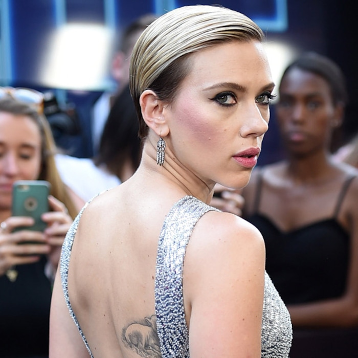 Scarlett Johansson Sports A New Large Back Tattoo But Is It Real